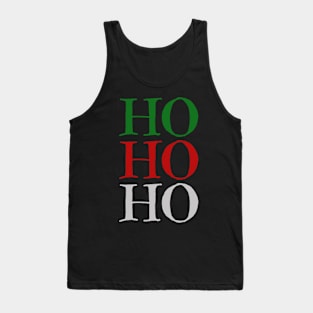 HO HO HO in Christmas Color Tank Top